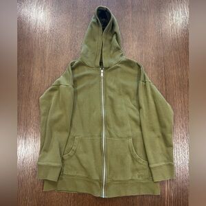 Madewell Olive Green Zip-Up Hoodie